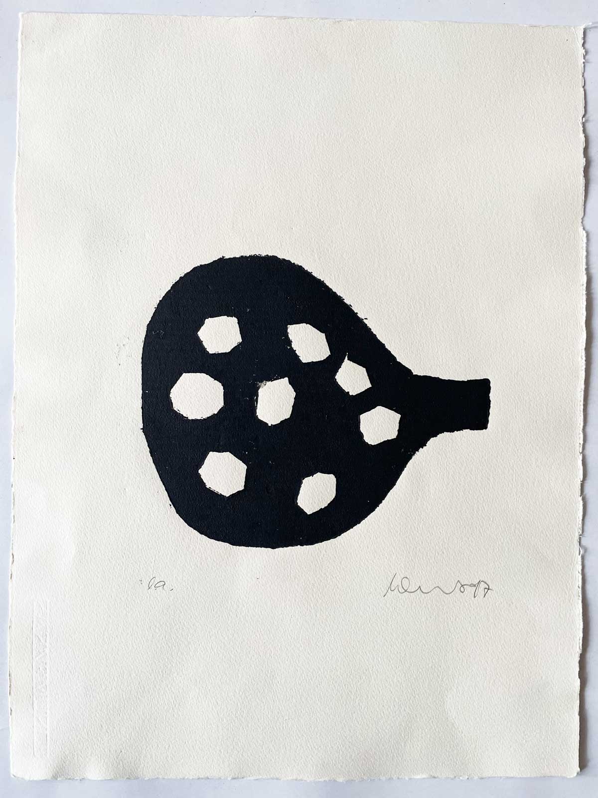 Florian Mehnert, Aus einer Form, woodcut, 1997