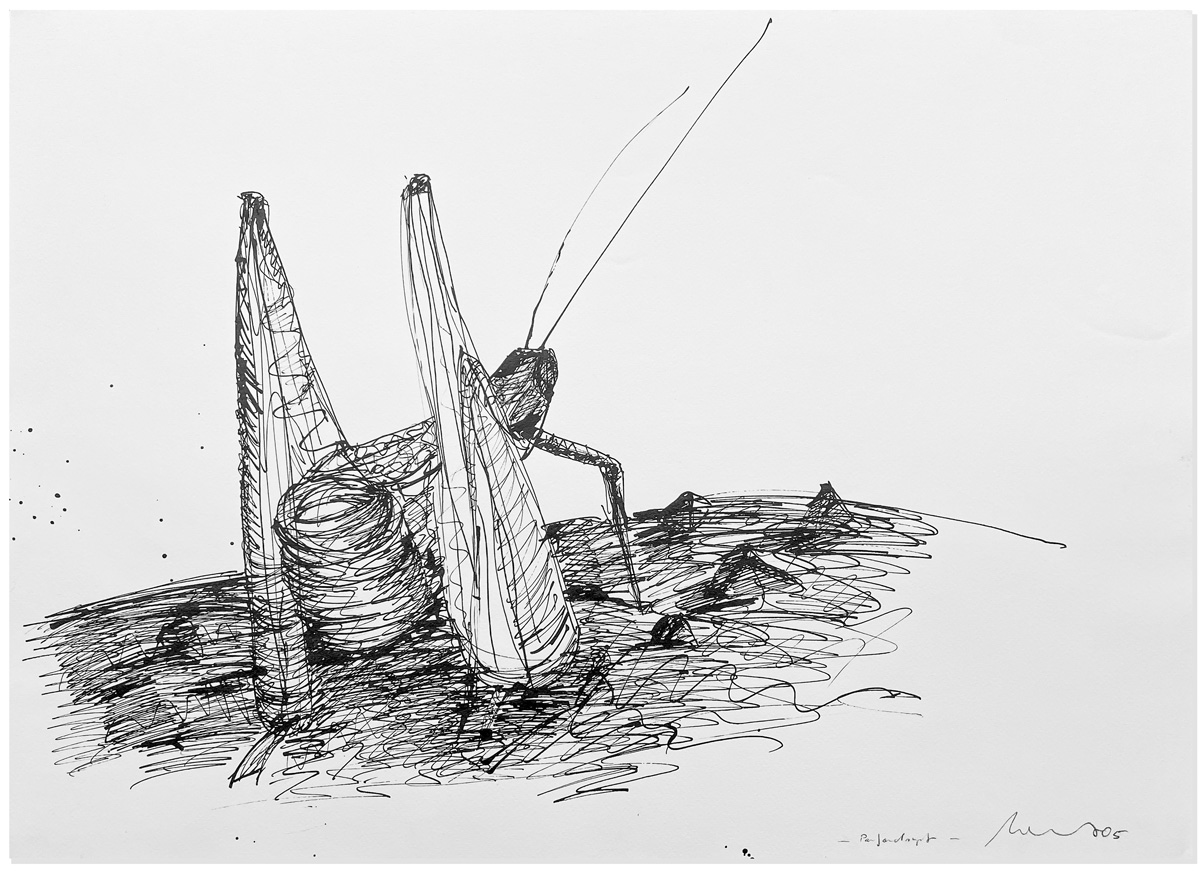 Florian Mehnert, Dragonfly Ink Drawings, 1997-2005