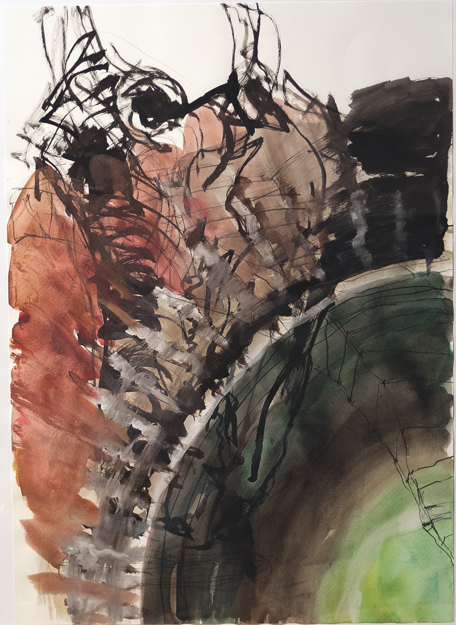 Florian Mehnert, Gouache Papierarbeit