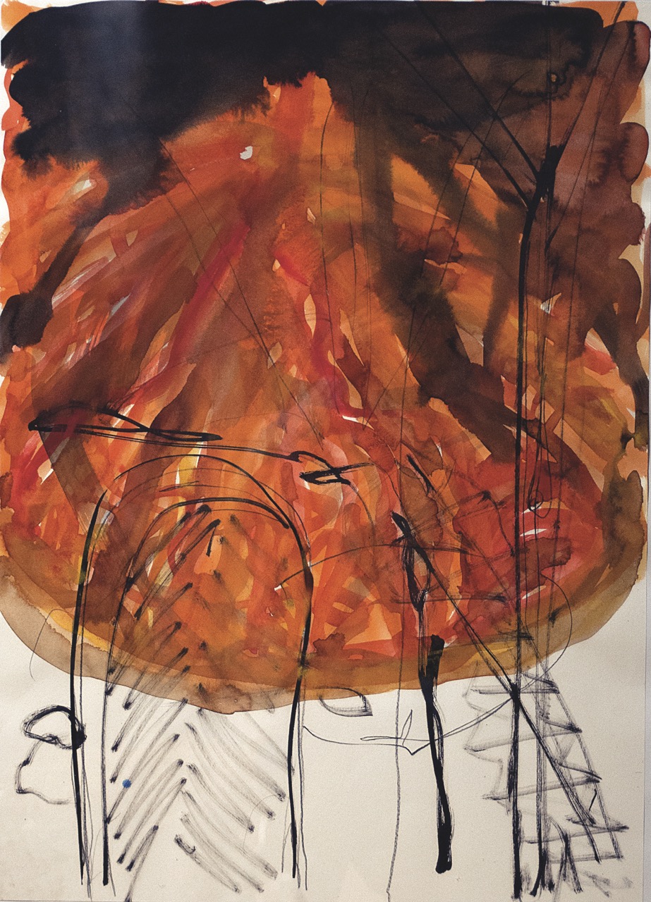 Florian Mehnert, Gouache Papierarbeit