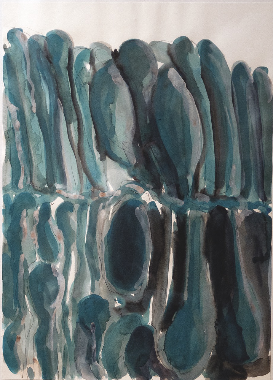 Florian Mehnert, Gouache Papierarbeit