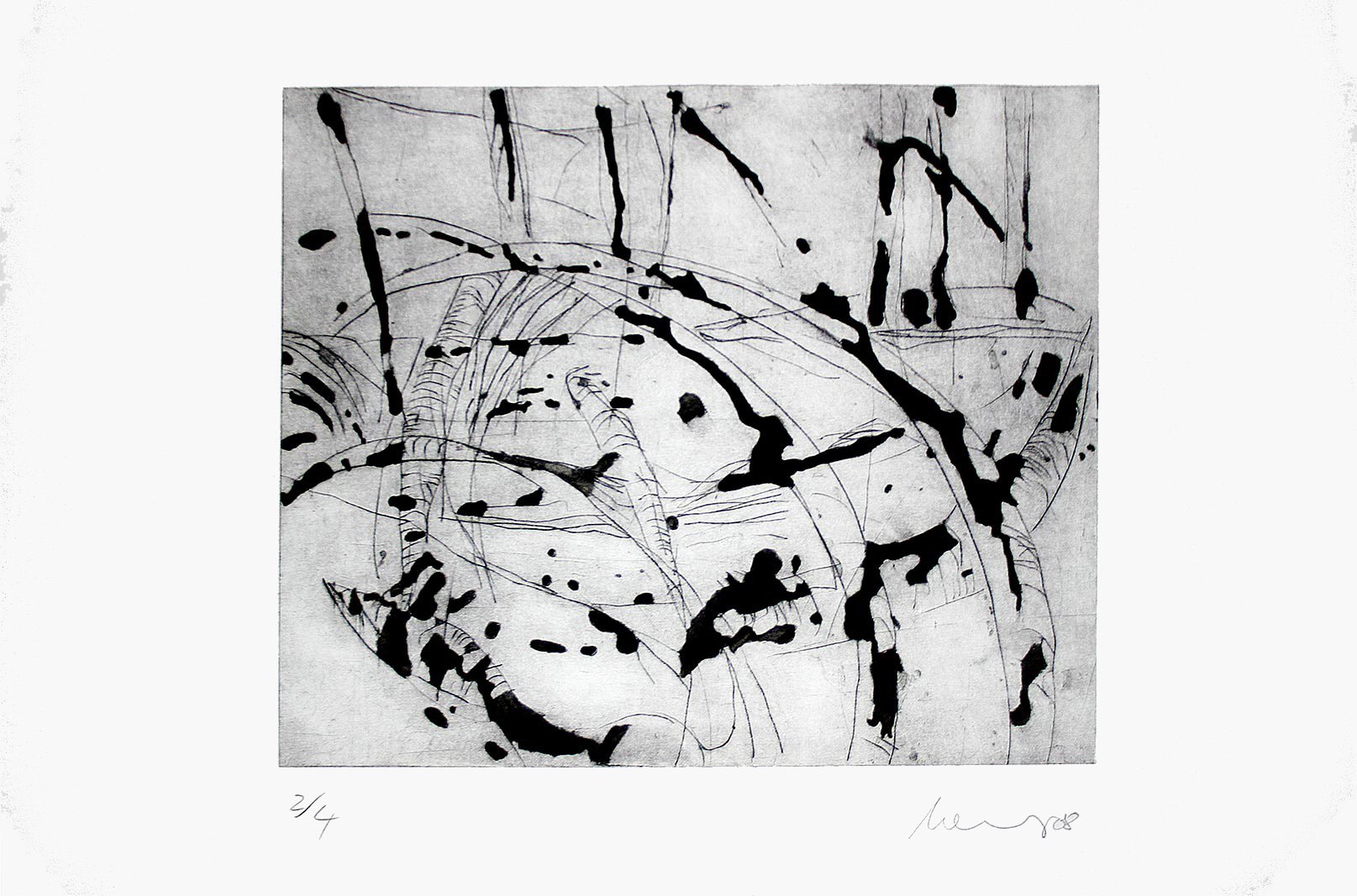 La mer, drypoint etching and brush etching, 2008