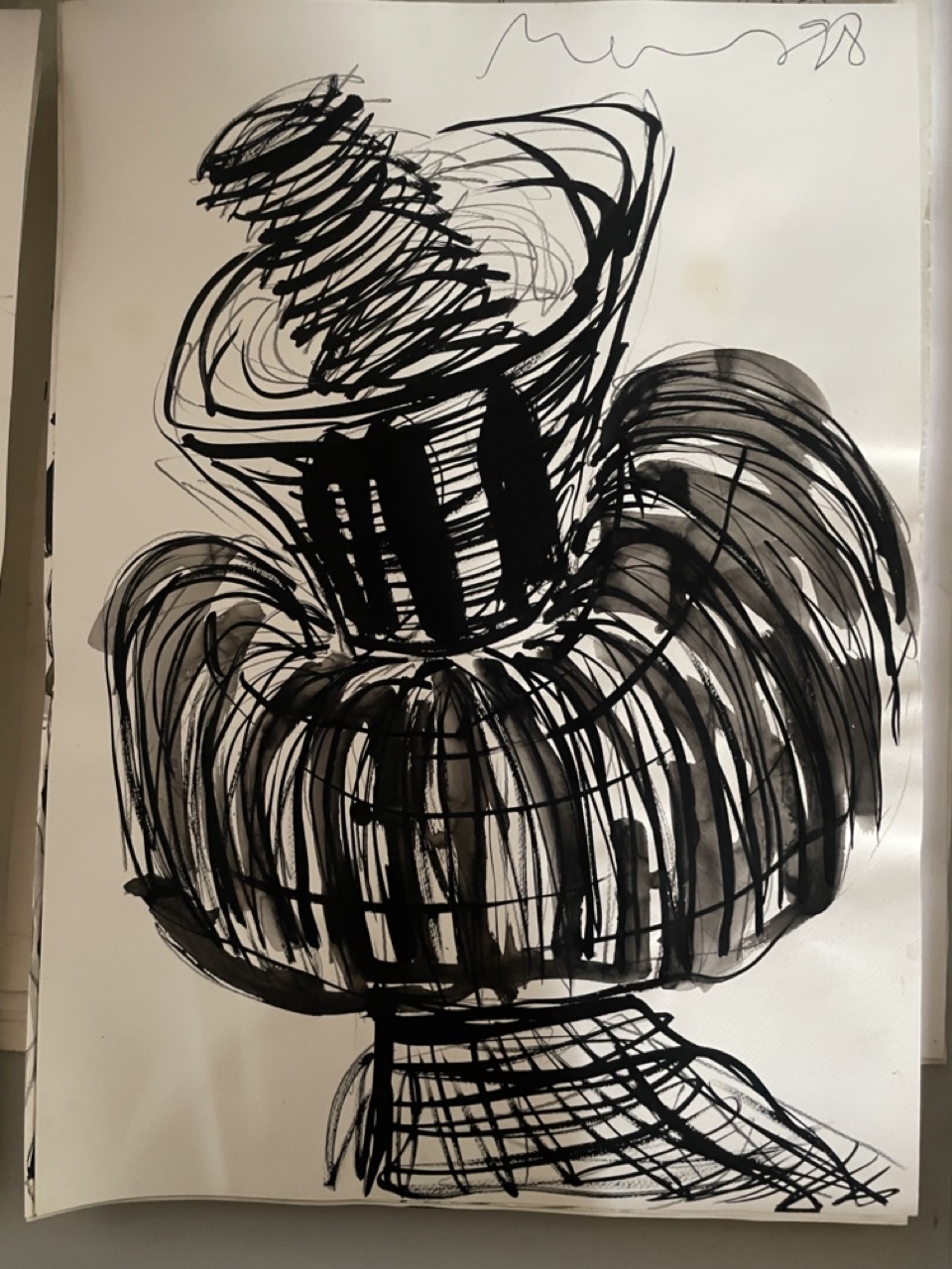 Florian Mehnert, Untitled, 1998, ink and graphite on paper