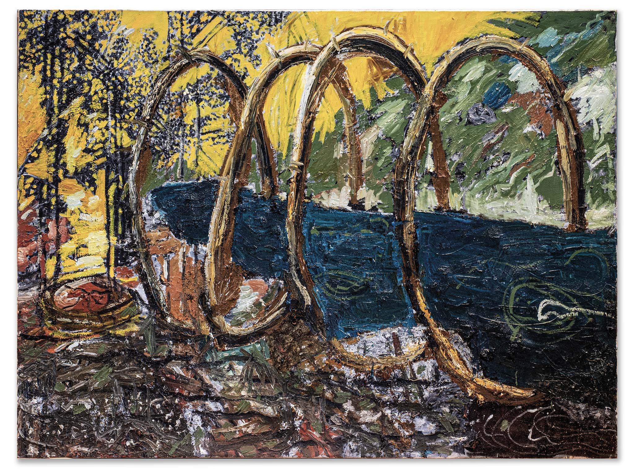 Flussringe, Oil on canvas, 240 x 180 cm, 2019